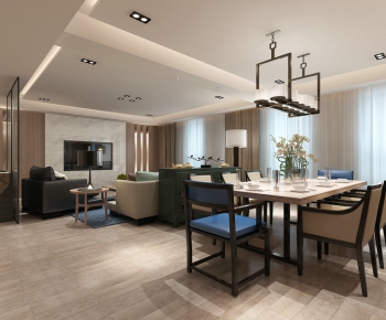 Modern New Chinese Style Dining Room-ID:962322636