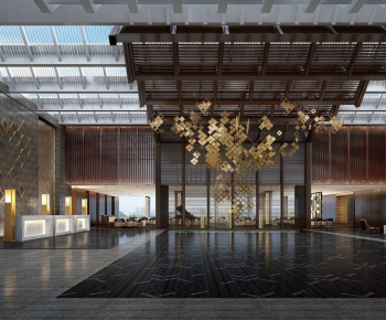 New Chinese Style Lobby Hall-ID:429038348