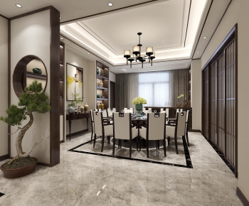 New Chinese Style Dining Room-ID:124793983