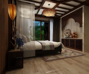 Southeast Asian Style Bedroom-ID:737337462
