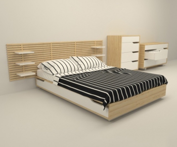 Modern Double Bed-ID:625996243