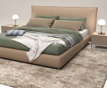 Modern Double Bed-ID:621040369