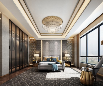 New Chinese Style Bedroom-ID:567012895