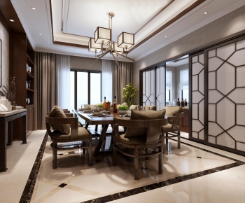 New Chinese Style Dining Room-ID:143899917