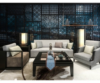 New Chinese Style Sofa Combination-ID:709357645