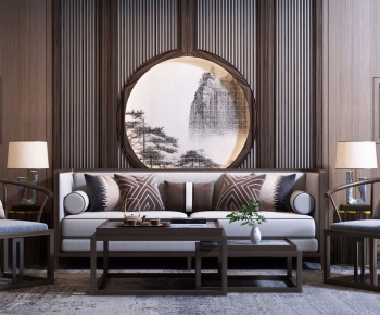 New Chinese Style Sofa Combination-ID:151826152