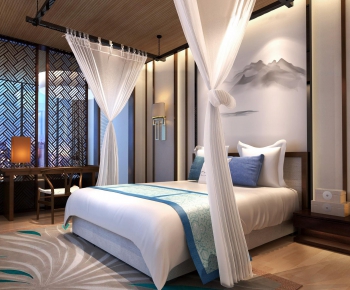 New Chinese Style Bedroom-ID:244554475