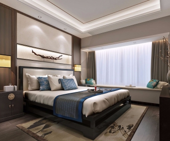 New Chinese Style Bedroom-ID:264822261