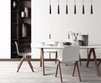 Modern Nordic Style Dining Table And Chairs-ID:884879556