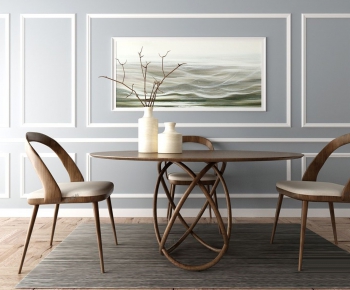 Post Modern Style Dining Table And Chairs-ID:802074395