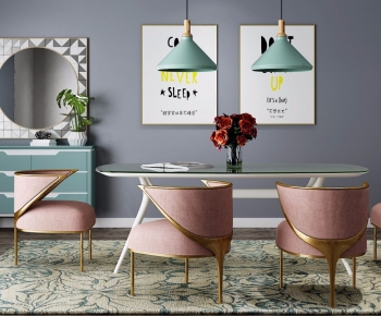 Nordic Style Dining Table And Chairs-ID:573628986