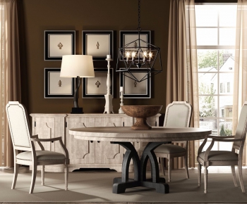 American Style Dining Table And Chairs-ID:414905414