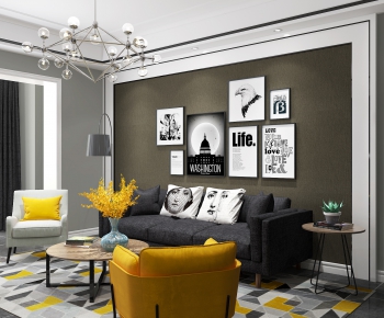 Modern A Living Room-ID:848287912