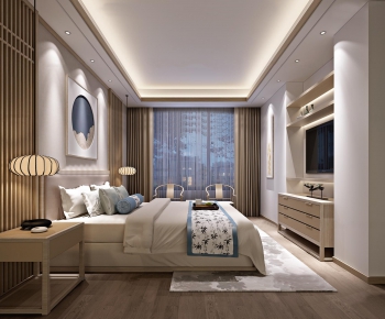 New Chinese Style Bedroom-ID:194583671