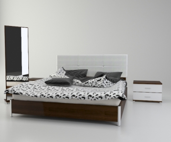 Modern Double Bed-ID:207706792