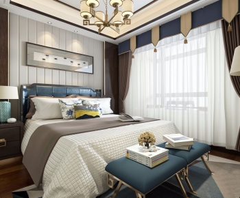 New Chinese Style Bedroom-ID:726548798