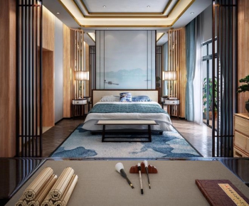 Modern New Chinese Style Bedroom-ID:154728492