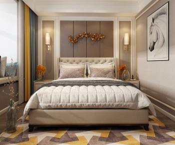 Simple European Style Bedroom-ID:733949835