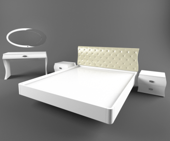 Modern Double Bed-ID:528535767