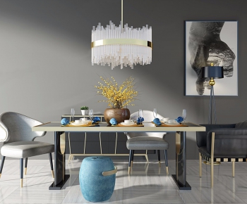 Post Modern Style Dining Table And Chairs-ID:229979161
