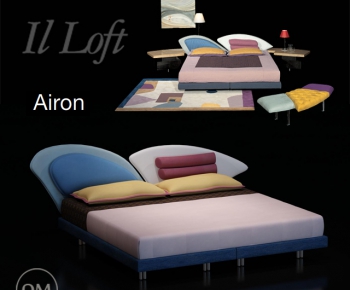 Modern Double Bed-ID:761551466