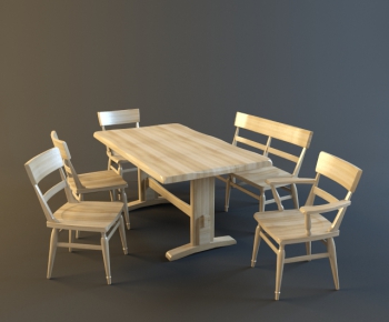 European Style Dining Table And Chairs-ID:705661153