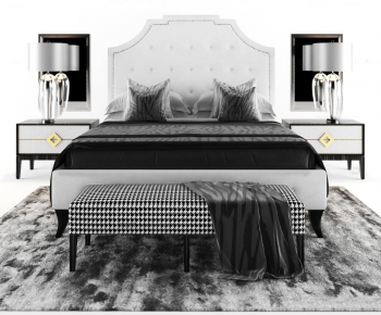 Post Modern Style Double Bed-ID:173620929