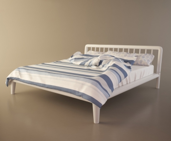 Nordic Style Double Bed-ID:584542424