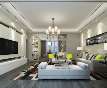 Modern A Living Room-ID:864880444