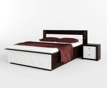 Modern Double Bed-ID:877718595