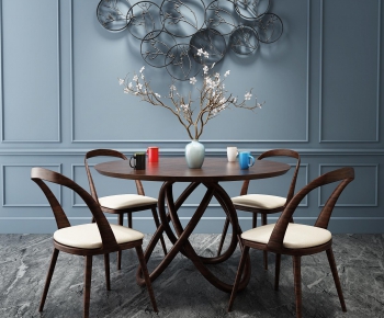 Nordic Style Post Modern Style Dining Table And Chairs-ID:800847385