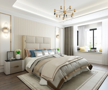 Simple European Style Bedroom-ID:902332437