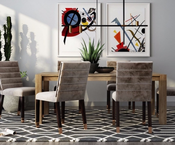 Modern Dining Table And Chairs-ID:484957314