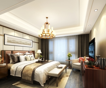 New Chinese Style Bedroom-ID:191775159