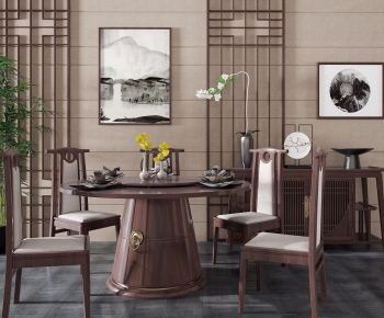 New Chinese Style Dining Table And Chairs-ID:204769537