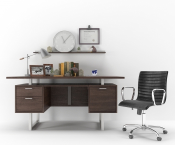 Modern Computer Desk And Chair-ID:194609539