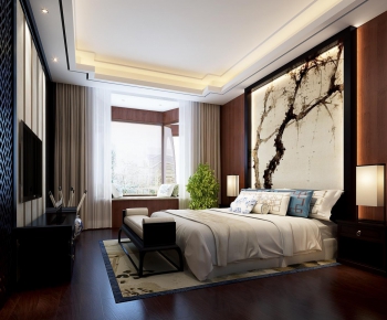 New Chinese Style Bedroom-ID:556003522