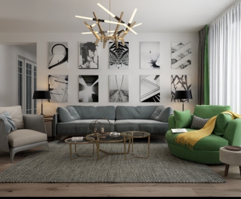 Modern A Living Room-ID:626254814