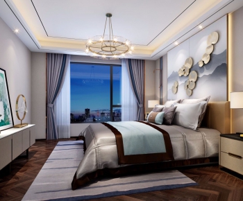 New Chinese Style Bedroom-ID:700116974