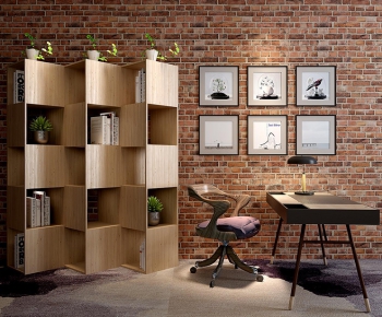Modern Nordic Style Study Space-ID:368383722