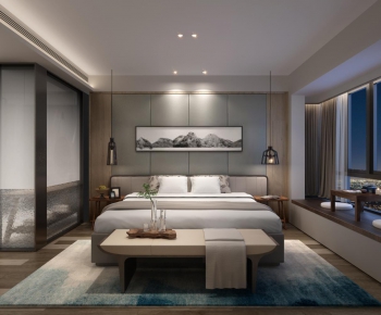 New Chinese Style Bedroom-ID:858042422