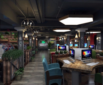 Industrial Style Internet Cafe-ID:113680549