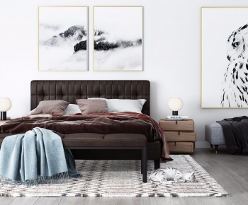 Modern Double Bed-ID:861671659