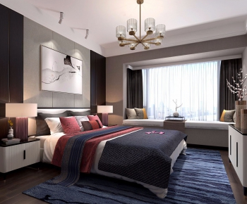New Chinese Style Bedroom-ID:704176991