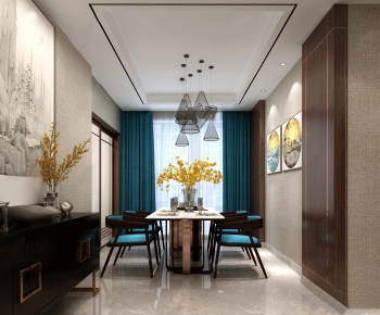 New Chinese Style Dining Room-ID:938318869