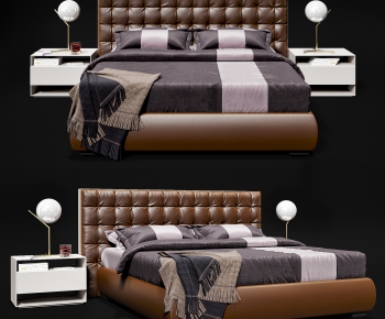 Modern Double Bed-ID:945035573