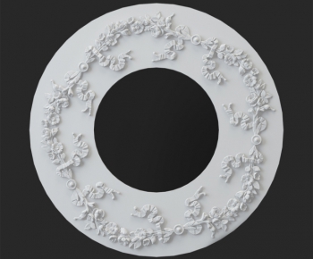 European Style Plaster Carved Top Plate-ID:616568424