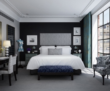 Modern American Style Bedroom-ID:462296888
