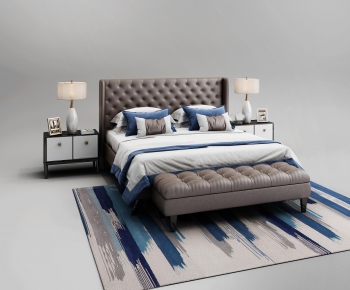 Modern Double Bed-ID:175892911