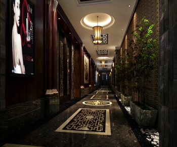 Chinese Style Corridor Elevator Hall-ID:964107928